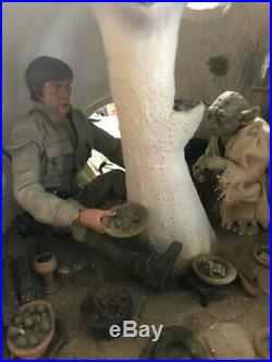 Star Wars Yodas Hut Dagobah 16 Scale Environment Sideshow With Figures No Box