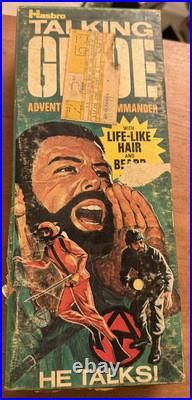 Vintage 1970's Hasbro Talking GI JOE Adventure Team Commander WithBox Hair Beard Vintage 1970's Hasbro Talking GI JOE Adventure Team Commander WithBox Hair Beard