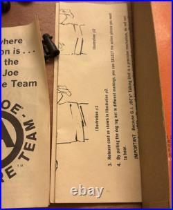 Vintage 1970's Hasbro Talking GI JOE Adventure Team Commander WithBox Hair Beard
