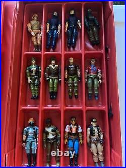 Vintage 80's Gi Joe Arah Lot Of 17 Figures With Carrying Case