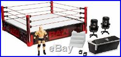 WWE Elite Authentic Scale WrestleMania Raw Main Event Ring Playset Brand new
