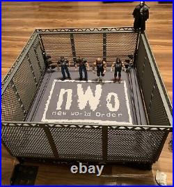 WWE NWO Full Authentic Scale Ring With Cage 4 Elites Storm Hogan READ DESCRIPTION